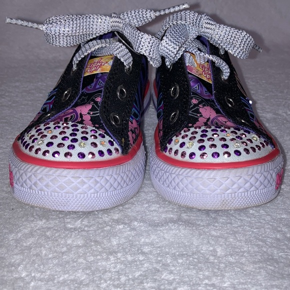 Skechers twinkle toes peace sign sneakers size 12 - Picture 5 of 8